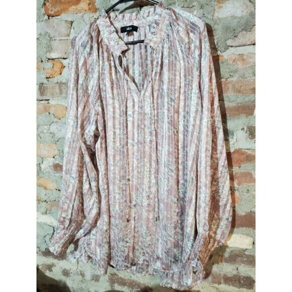 Ellos Womens Plus Size 22 Shirt Top Pink - Picture 1 of 5